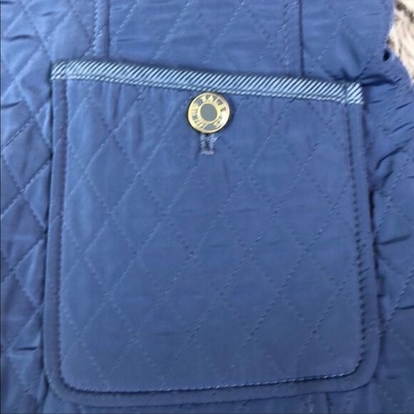 Talbots Blue Quilted Snap Closure Vest Size Small - Picture 3 of 7